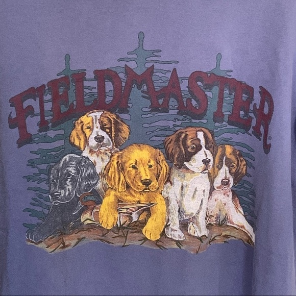 Vintage Puppy Dog 🐶 Tee shirt Single Stitch USA Fieldmaster Large - Picture 1 of 4